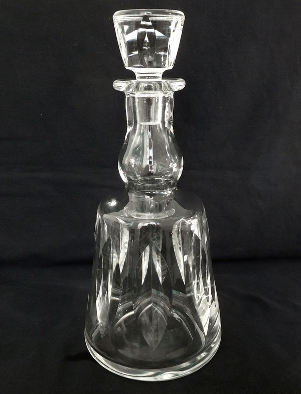 St Louis crystal wine decanter, Jersey pattern - signed