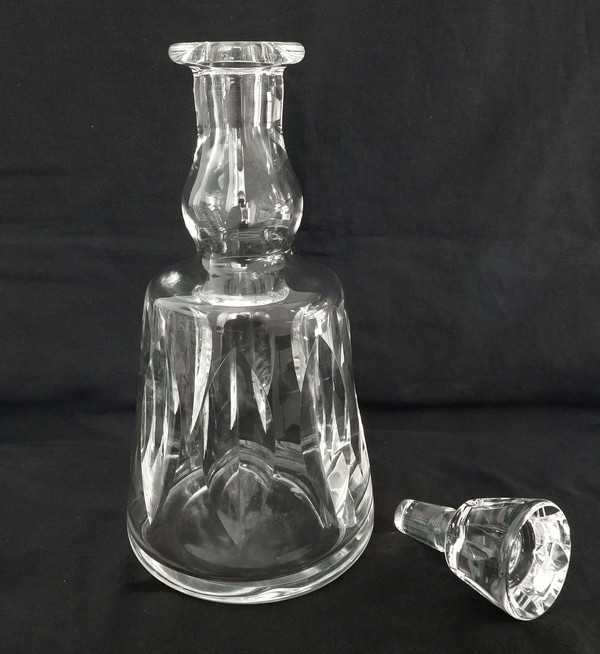 St Louis crystal wine decanter, Jersey pattern - signed