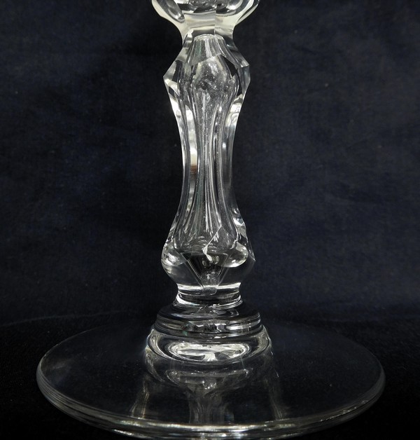 St Louis crystal champagne glass / flute, Lozère pattern - 17cm