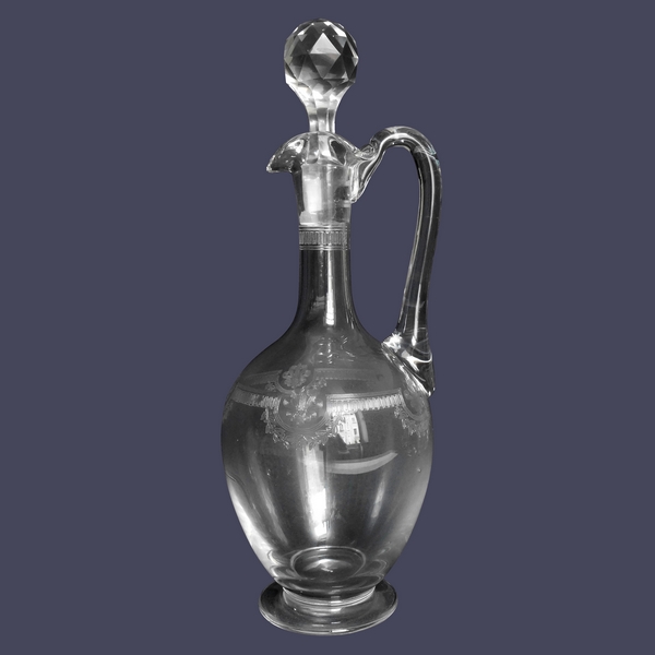 St Louis crystal ewer, Manon pattern