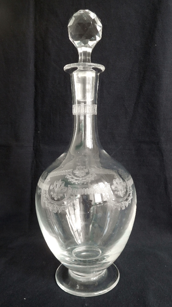 St Louis crystal wine decanter, Manon pattern