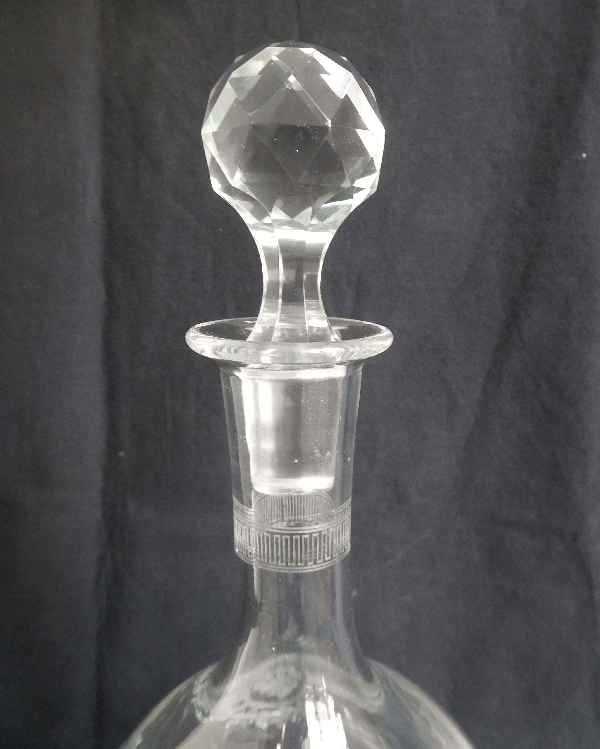 St Louis crystal liquor decanter, Manon pattern - 22.5cm