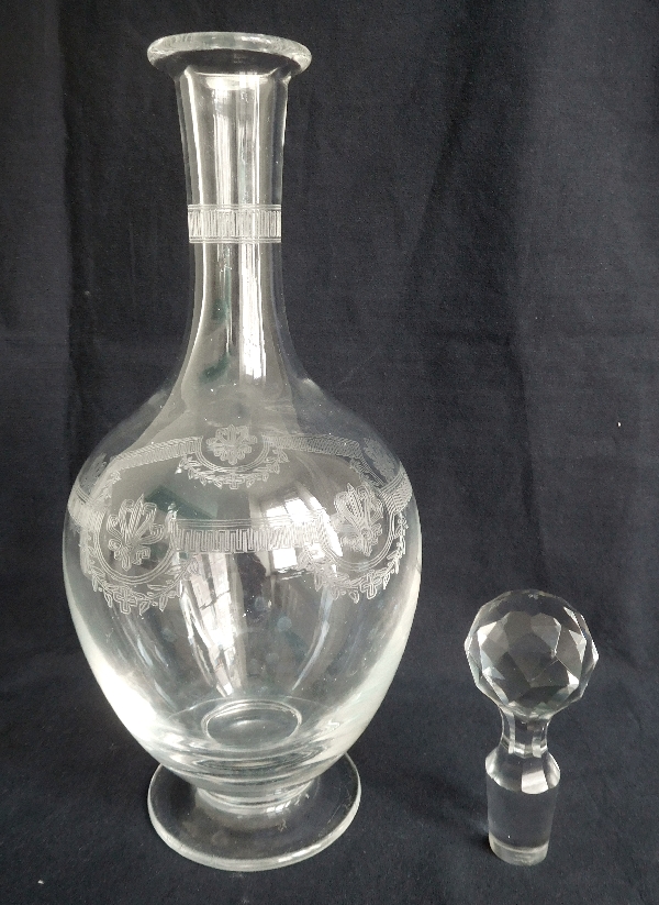 St Louis crystal wine decanter, Manon pattern