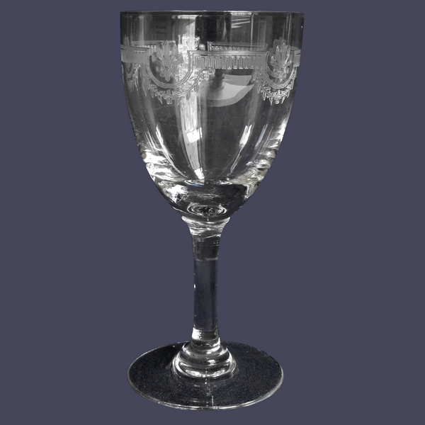 St Louis crystal port glass, Manon pattern - 12cm