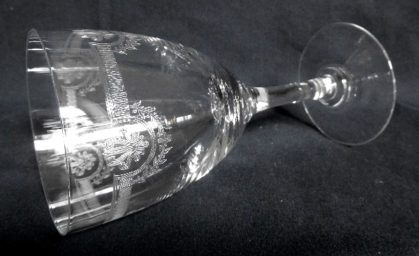 St Louis crystal port glass, Manon pattern - 12cm