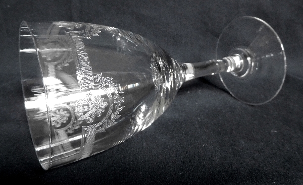 St Louis crystal wine glass, Manon pattern - 13.3cm