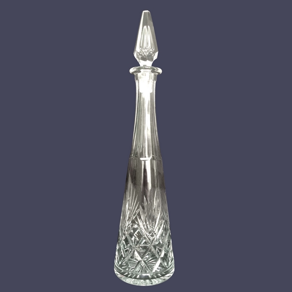 St Louis crystal liquor decanter, Massenet pattern