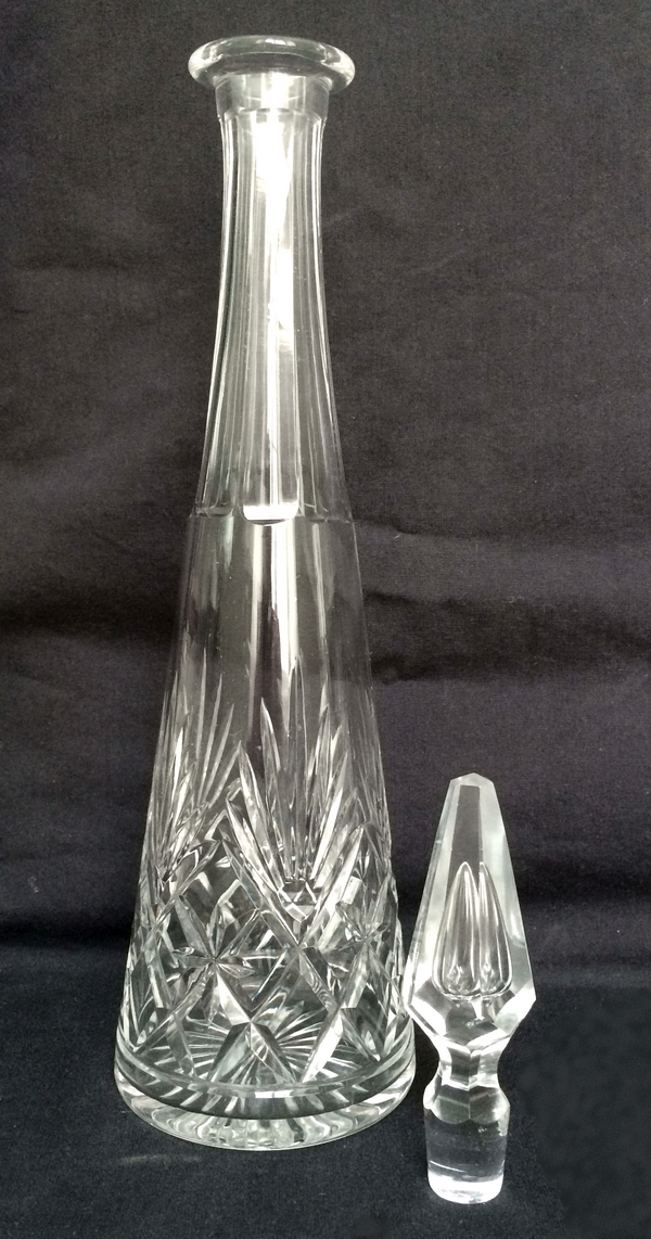 St Louis crystal liquor decanter, Massenet pattern