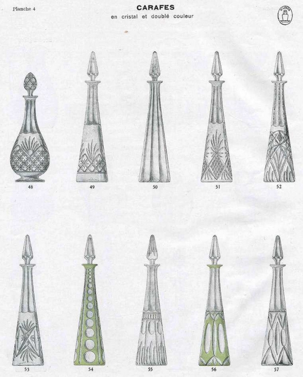 Carafe à liqueur en cristal de Saint Louis, modèle Massenet