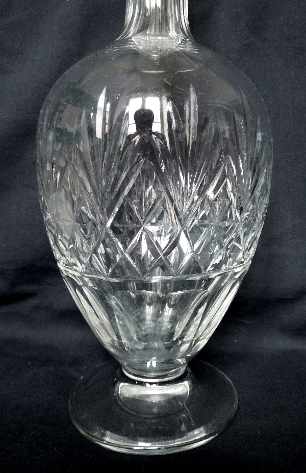 St Louis crystal wine decanter, Massenet pattern - 35.5cm