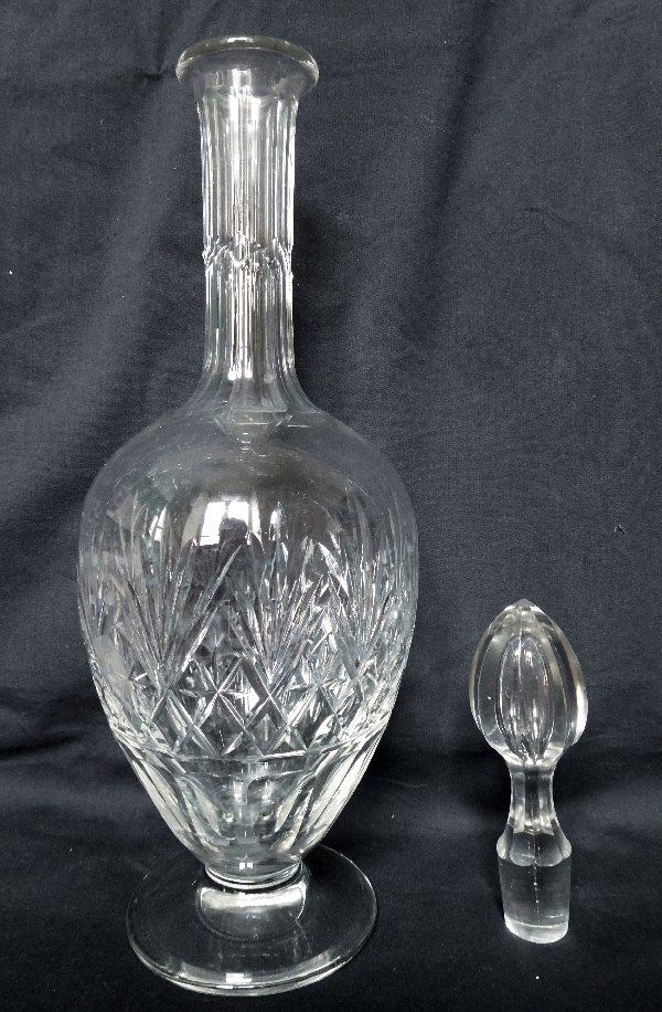 St Louis crystal wine decanter, Massenet pattern - 33.5cm