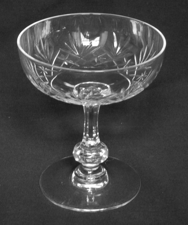 St Louis crystal champagne glass, Massenet pattern