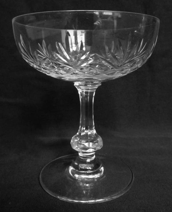 St Louis crystal champagne glass, Massenet pattern