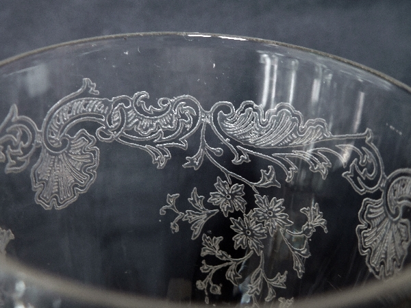 St Louis crystal wine glass, Massenet pattern - 13.1cm