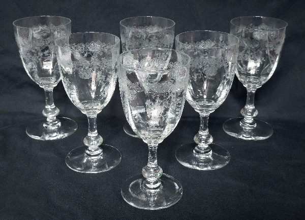 St Louis crystal wine glass, Massenet pattern - 13.1cm