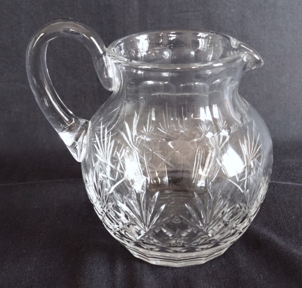 St Louis crystal wine decanter, Massenet pattern - signed