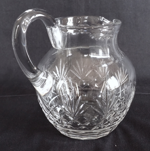 St Louis crystal wine decanter, Massenet pattern - signed