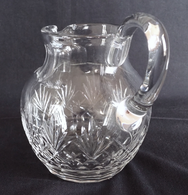 St Louis crystal wine decanter, Massenet pattern - signed