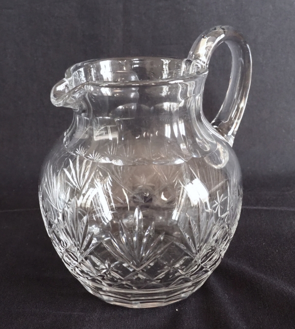 St Louis crystal wine decanter, Massenet pattern - signed