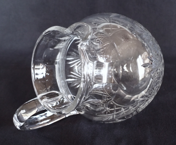 St Louis crystal wine decanter, Massenet pattern - signed