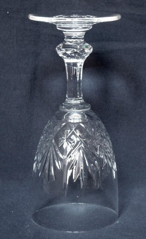 St Louis crystal water glass, Massenet pattern - 16cm