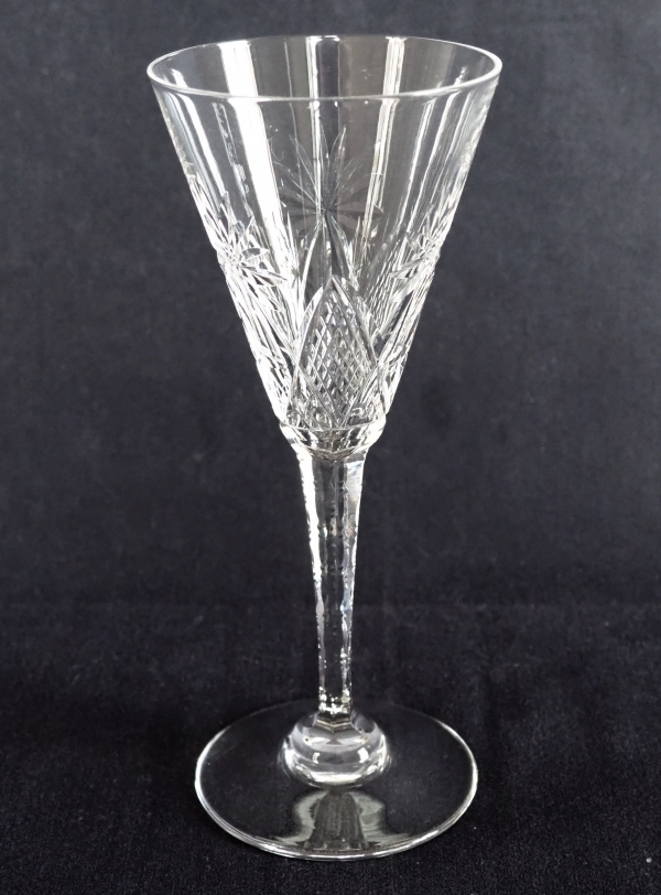 St Louis crystal water glass, Nelly pattern - 19cm