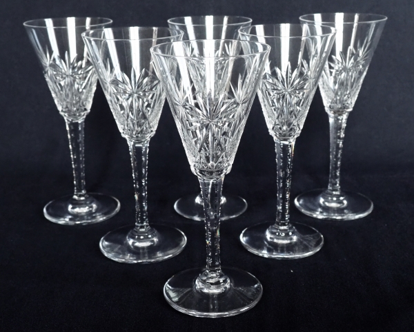 St Louis crystal water glass, Nelly pattern - 19cm