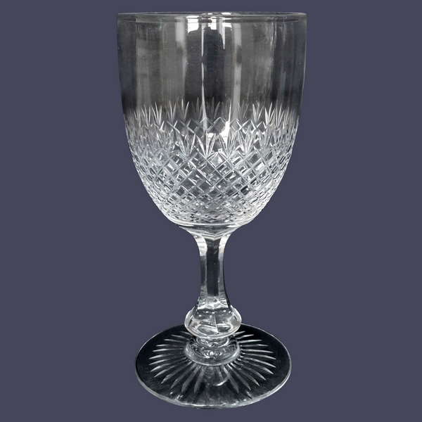 St Louis crystal water glass, Ocean pattern - 15.7cm