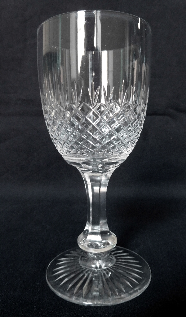 St Louis crystal water glass, Ocean pattern - 15.7cm