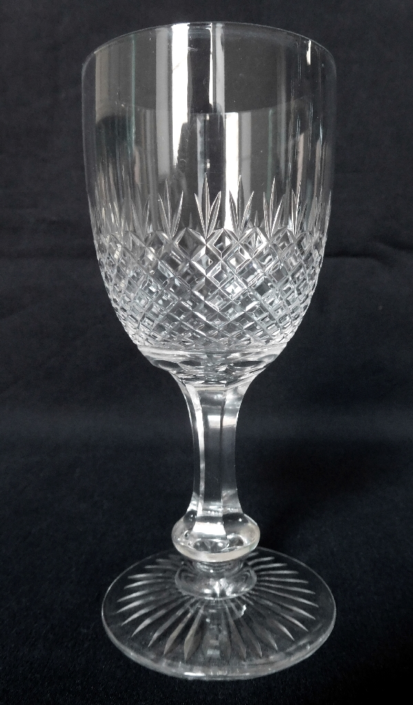 St Louis crystal port glass / wine glass, Ocean pattern - 11.5cm