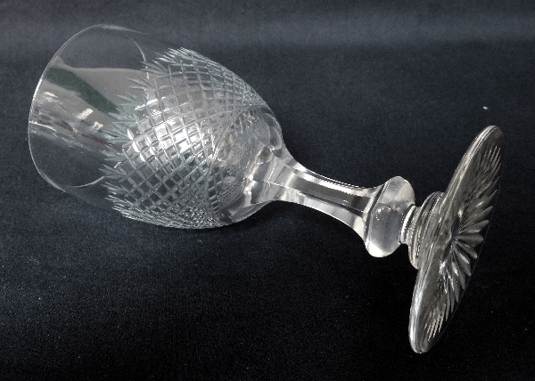 St Louis crystal port glass / wine glass, Ocean pattern - 11.5cm