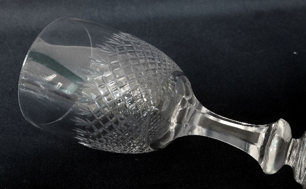 St Louis crystal port glass / wine glass, Ocean pattern - 11.5cm