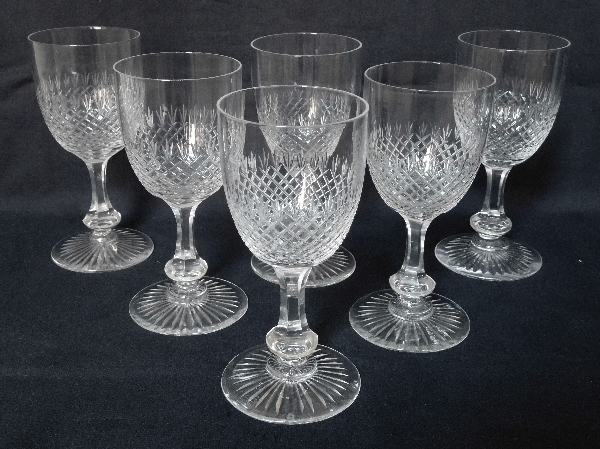 St Louis crystal wine glass, Ocean pattern - 12.5cm