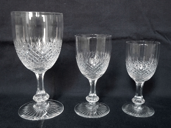 St Louis crystal water glass, Ocean pattern - 15.7cm