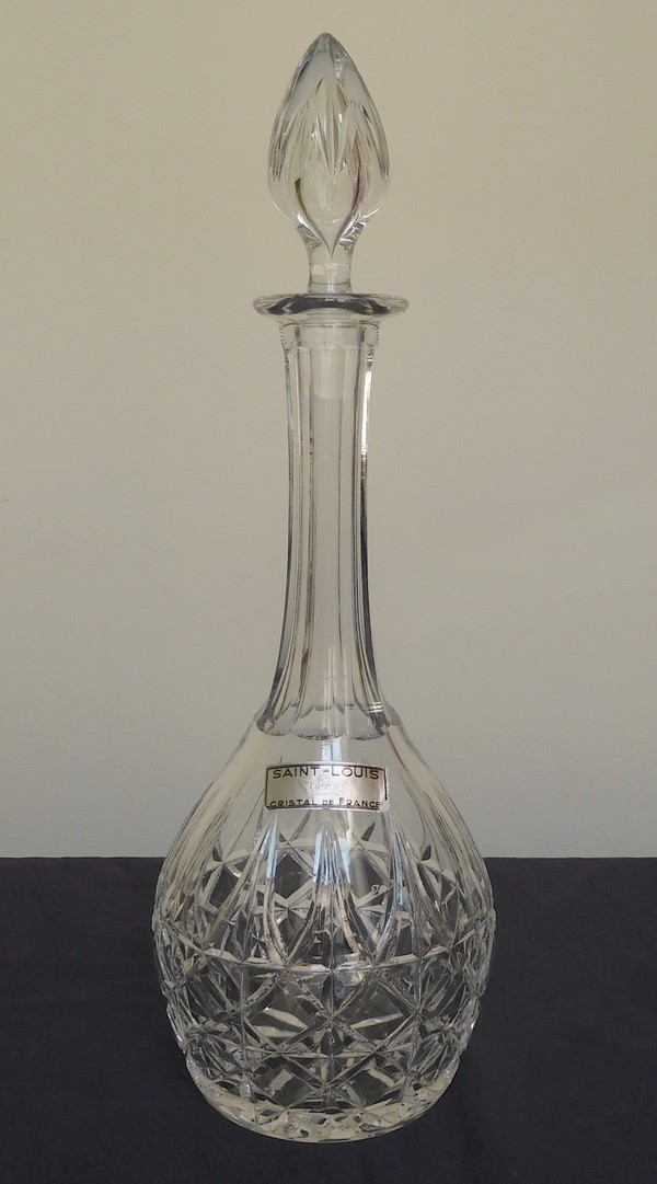 St Louis crystal wine decanter, Tarn pattern - signed - NEW