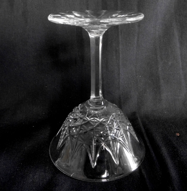 St Louis crystal champagne glass, Tarn pattern - signed