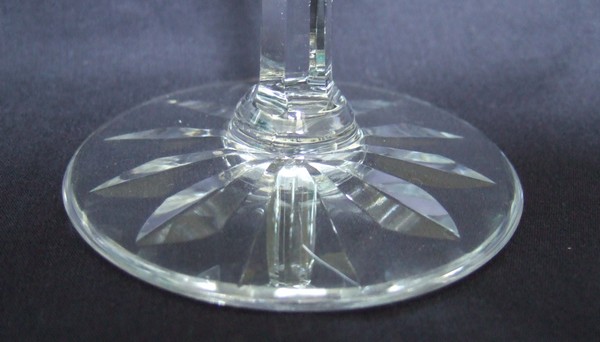 St Louis crystal champagne flute, Tarn pattern - 16cm - signed