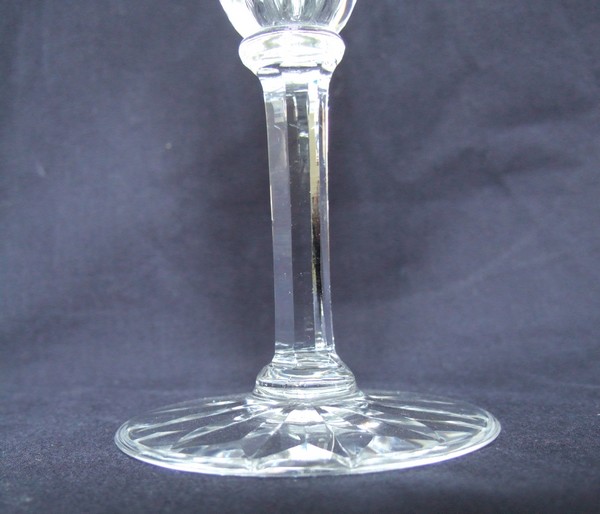 St Louis crystal champagne flute, Tarn pattern - 16cm - signed