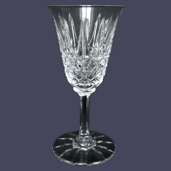 St Louis crystal wine glass, Tarn pattern - 14cm - signed