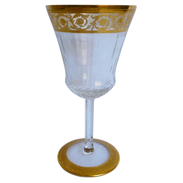 Verre à eau en cristal de Saint Louis, modèle Thistle - signé - 17,9cm