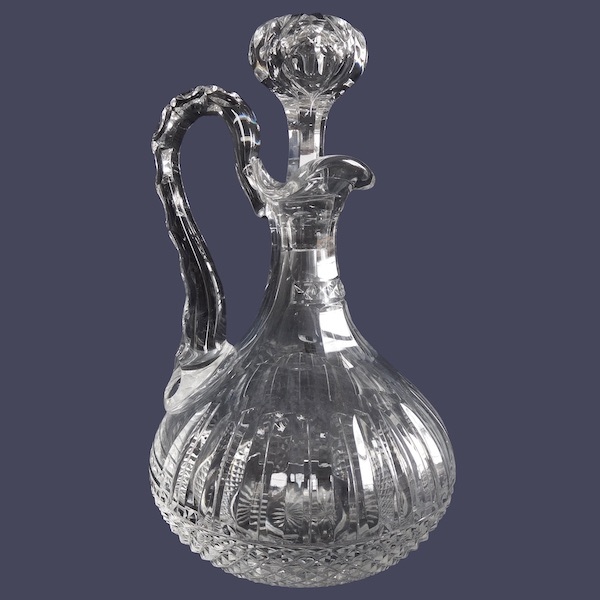 St Louis crystal bottle / decanter - Tommy pattern - manufacturer's label