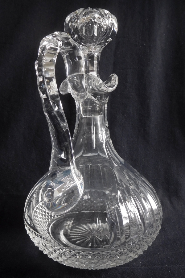 St Louis crystal bottle / decanter - Tommy pattern - manufacturer's label