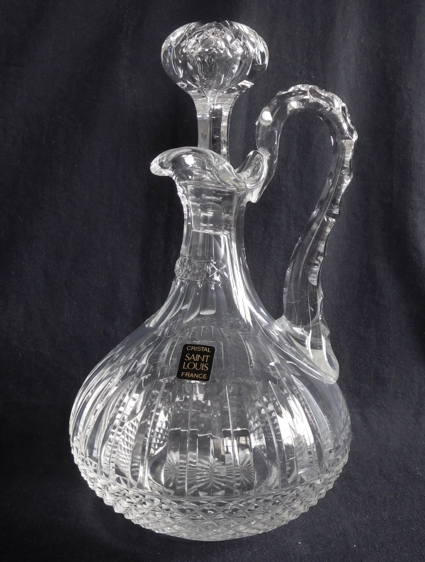 St Louis crystal bottle / decanter - Tommy pattern - manufacturer's label