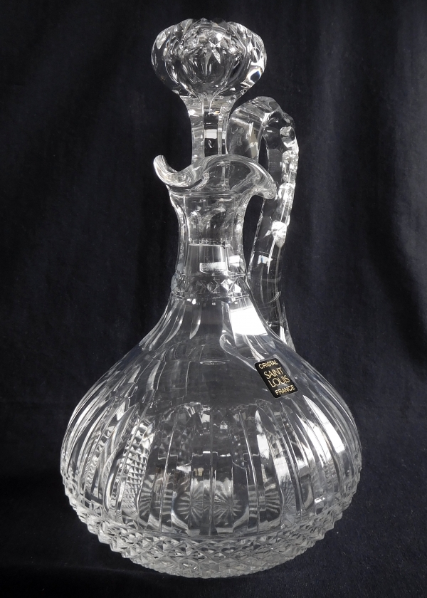 St Louis crystal bottle / decanter - Tommy pattern - manufacturer's label