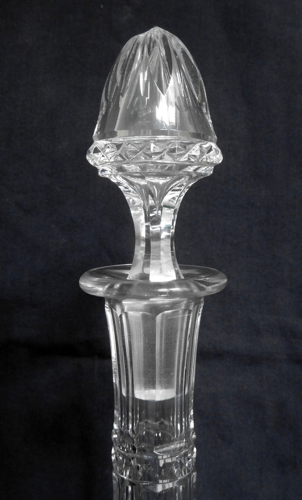 St Louis crystal wine decanter, Tommy pattern - signed