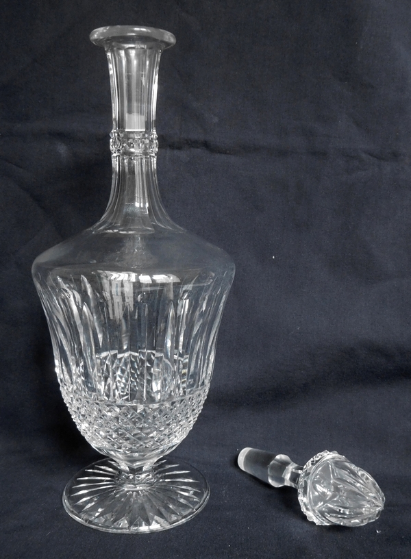 St Louis crystal wine decanter, Tommy pattern - signed