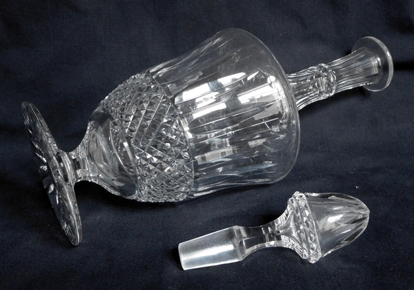 St Louis crystal wine decanter, Tommy pattern - signed