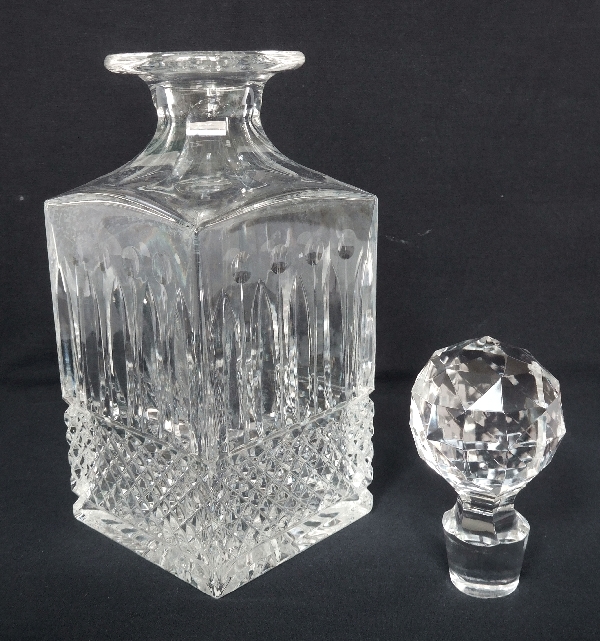 St Louis crystal whisky / brandy decanter, Tommy pattern - signed