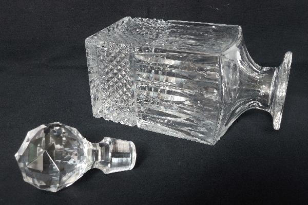 St Louis crystal whisky / brandy decanter, Tommy pattern - signed