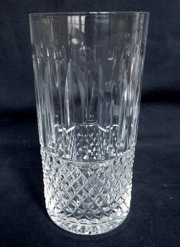 St Louis crystal orange juice glass / tumbler, Tommy pattern - signed